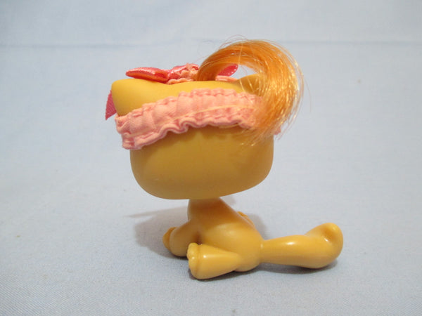 Littlest Pet Shop Kitten Cat 78 REAL HAIR with Original Bow Accessory Authentic LPS Has Initial Mar22j