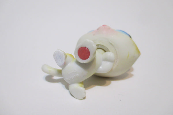 Littlest Pet Shop 52 Tabby Cat Yellow White Paw Up Blue Dot Eyes Authentic Blemished DEC04J