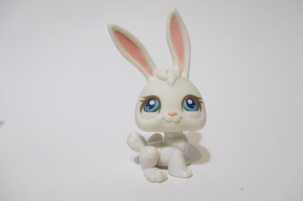 Littlest Pet Shop White Bunny Rabbit 3 Authentic LPS Feb1ni