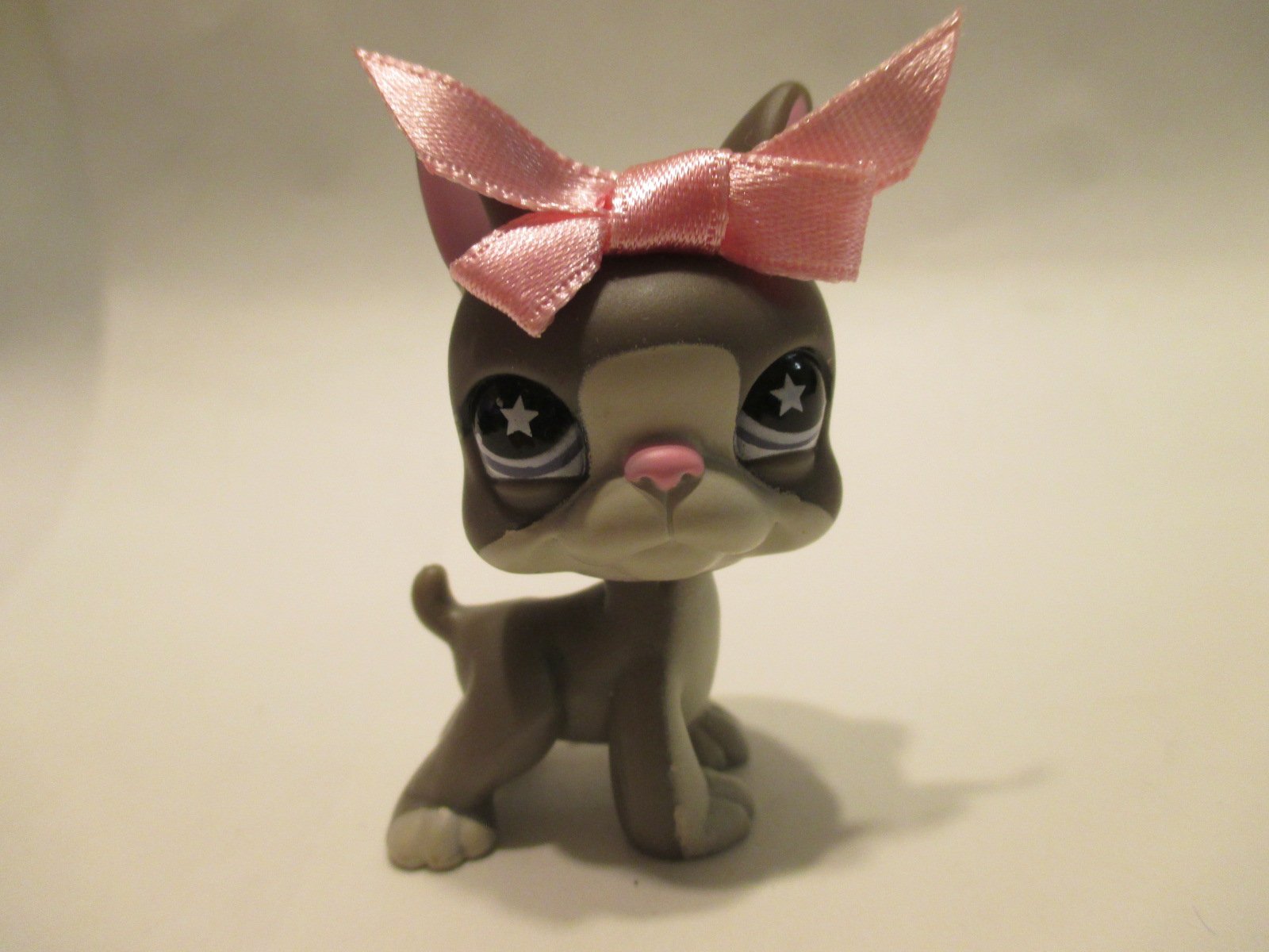 LIKE NEW Littlest Pet Shop Dog Boston Terrier 958 with Original Bow ...
