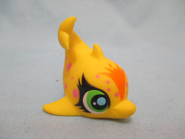 Littlest Pet Shop Rare Yellow Dolphin 2839 Authentic Dec8n
