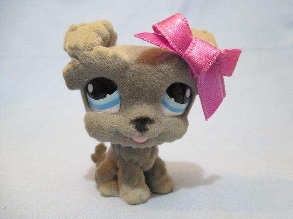 LIKE NEW Littlest Pet Shop Fuzzy Dog Schnauzer 1006 w Original Accessory Lps Nov30npoHG