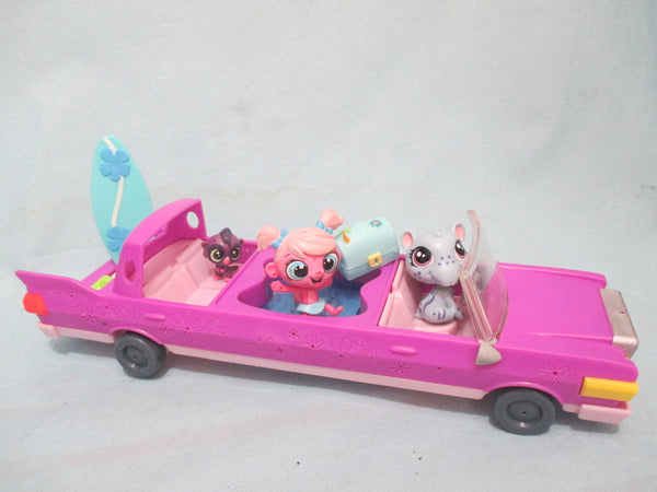 Littlest Pet Shop Lot Limo Limousine Car Vehicle And 4 Random Pets 2 Accessories