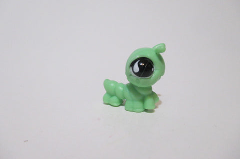 LIKE NEW Littlest Pet Shop Green Inchworm Cricket Teardrop Eyes Authentic LPS DEC10J