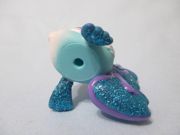 LIKE NEW Littlest Pet Shop Blue Tropical Guppy Fish Sparkle Glitter 2129 Authentic Lps Nov28ni