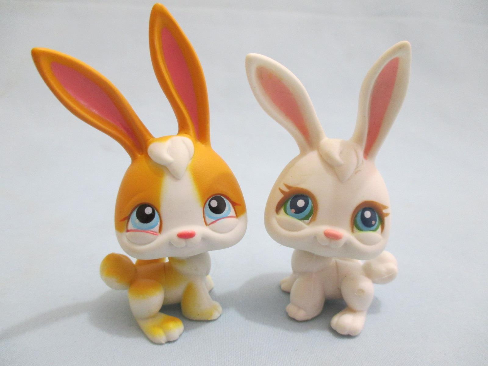 Littlest Pet Shop Lot Long Ear Bunny 75 3 Rabbits Set Authentic Lps 2 ...