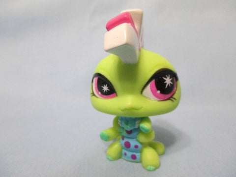 LIKE NEW Littlest Pet Shop Punkiest Mohawk Worm Caterpillar Original Collar Accessory Lps Dec29ni