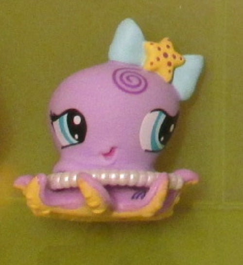 LIKE NEW Littlest Pet Shop Octopus 1309 Purple With Original Accessory Authentic Lps DEC15J