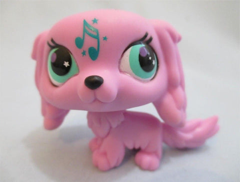Littlest Pet Shop Music Note King Charles Spaniel Dog 2880 Authentic Minor Wear Dec10n