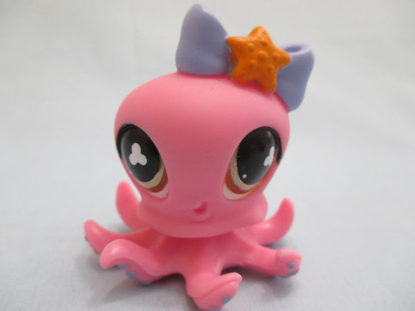 LIKE NEW Littlest Pet Shop Pink Octopus 915 Authentic Feb26ni