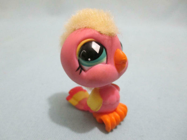 Littlest Pet Shop 489 Pink Cockatoo Bird Diamond Eyes Authentic FEB14J