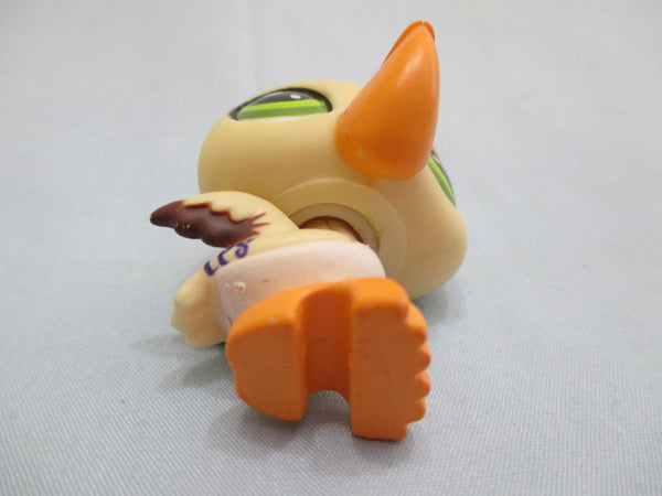 Littlest Pet Shop Bird Pelican Cream with Green Eyes 1350 Authentic Lps Minor Wear Apr12j