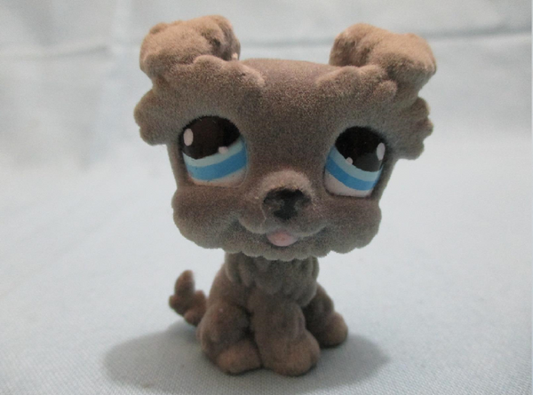 Littlest Pet Shop 1006 Fuzzy Furry Gray Schnauzer Dog Authentic Lps JUN5J