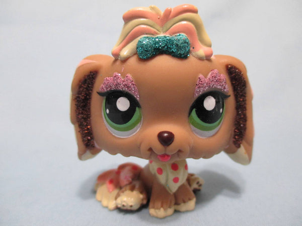 Littlest Pet Shop Shimmer N Shine 2155 Glitter Sparkle Lhasa Apso Dog Authentic LPS Dec16ni