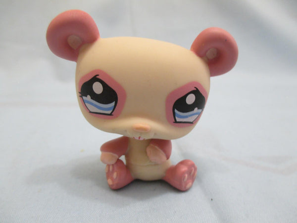 LIKE NEW LITTLEST PET SHOP 1328 PANDA BEAR PINK CREAM w BLUE EYES Authentic Nov30npoHG