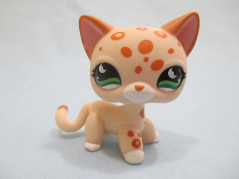 Littlest Pet Shop Cat 852 Spotted Leopard Cheetah Shorthair Cat Moon Eyes Authentic Dec12ni