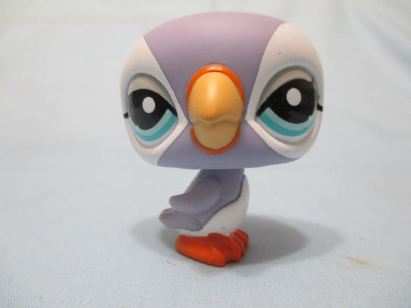 Littlest Pet Shop Puffin Penguin Purple White with Blue Eyes 1574 Authentic Lps Mar19ni