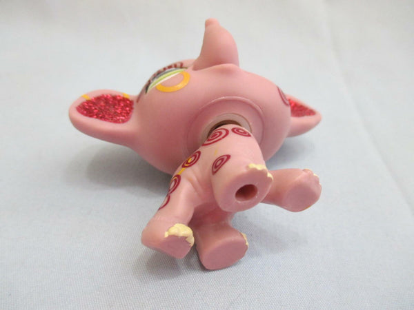 LIKE NEW Littlest Pet Shop Glitter Elephant Purple Pink Sparkle 2154 Authentic Lps DEC08J