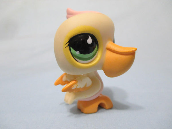LIKE NEW LITTLEST PET SHOP 962 PELICAN BIRD PINK ORANGE CREAM w/ GREEN EYES Authentic Dec05ni