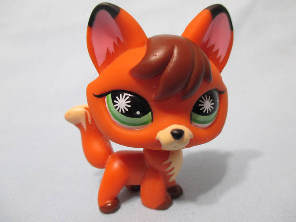 LIKE NEW Littlest Pet Shop Happiest Red Cream Sly Fox Green Star Eyes 807 Authentic Lps DEC08J