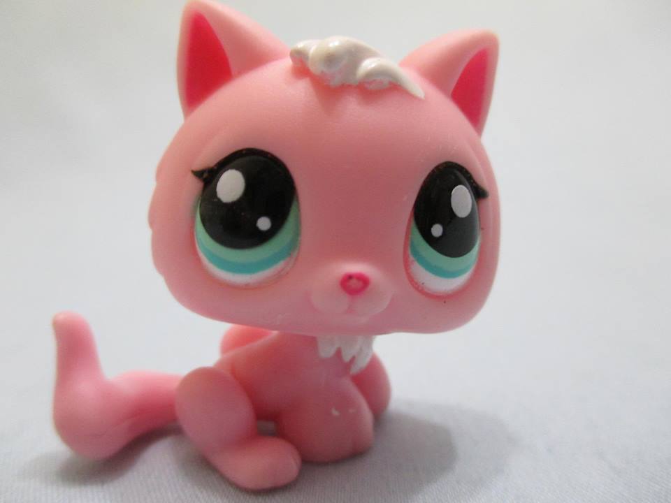 Littlest Pet Shop LPS Rare Pink Baby Kitten Cat 2575 Green Eyes ...