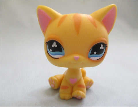 LIKE NEW Littlest Pet Shop Shorthair Cat Diary Orange Flower Eyes No Number Authentic Lps Nov27ni