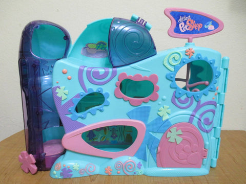 Playful Paws Pet Daycare Hotel Blue Teal Playset Hasbro Littlest Pet Shop Teal Door Authentic SEP7J