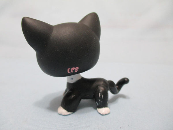 Littlest Pet Shop Shorthair Black and White Cat 2249 Rare Lps Authentic Has Initial FEB15J